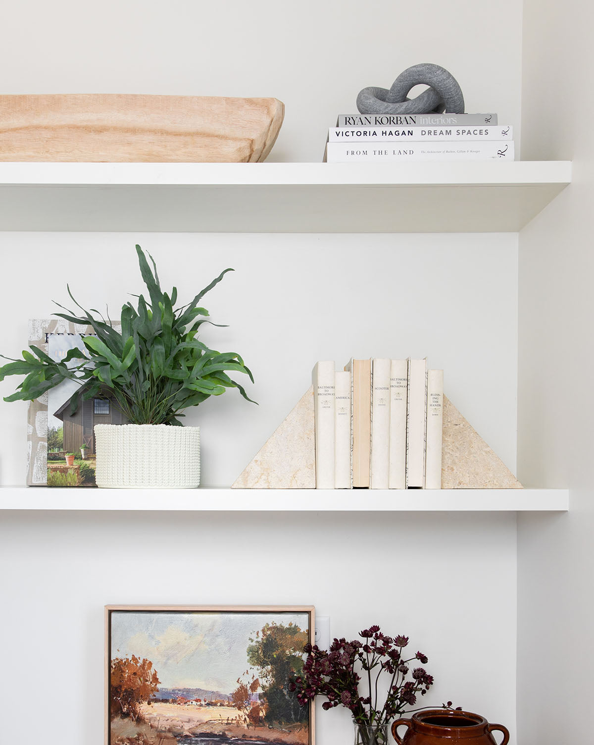 White Marble Bookends (Set of 2)
