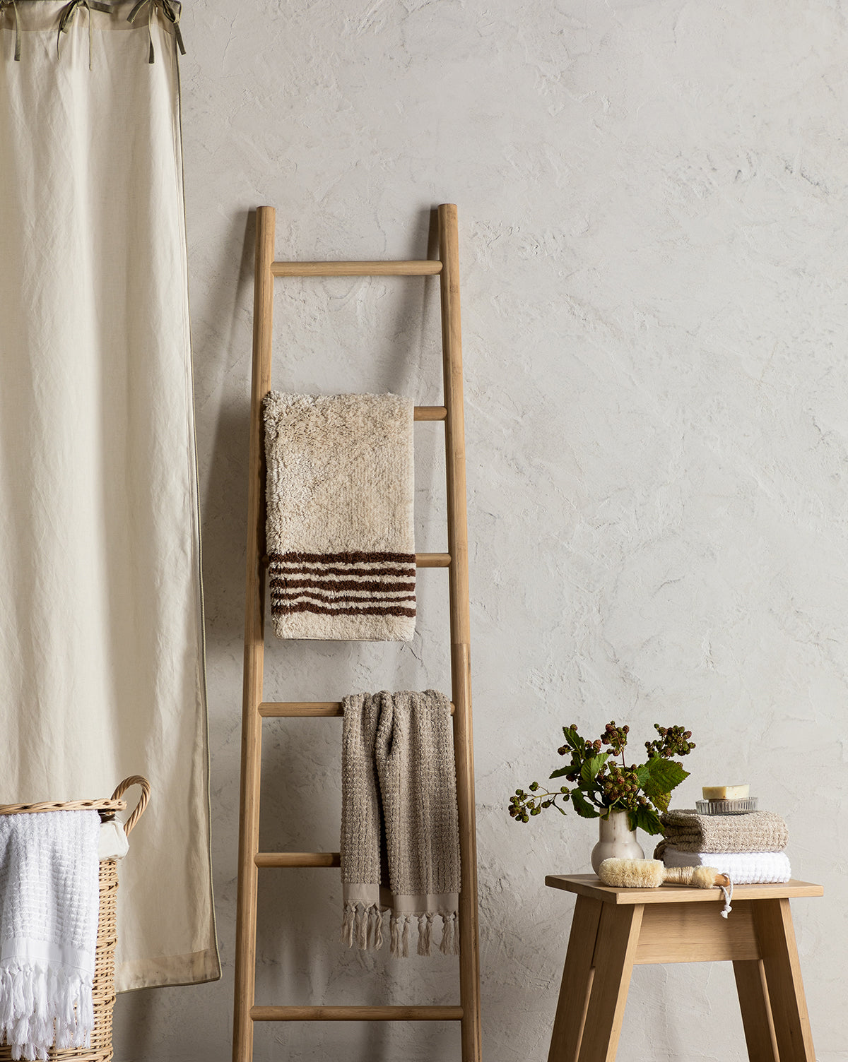 Lillian Linen Shower Curtain