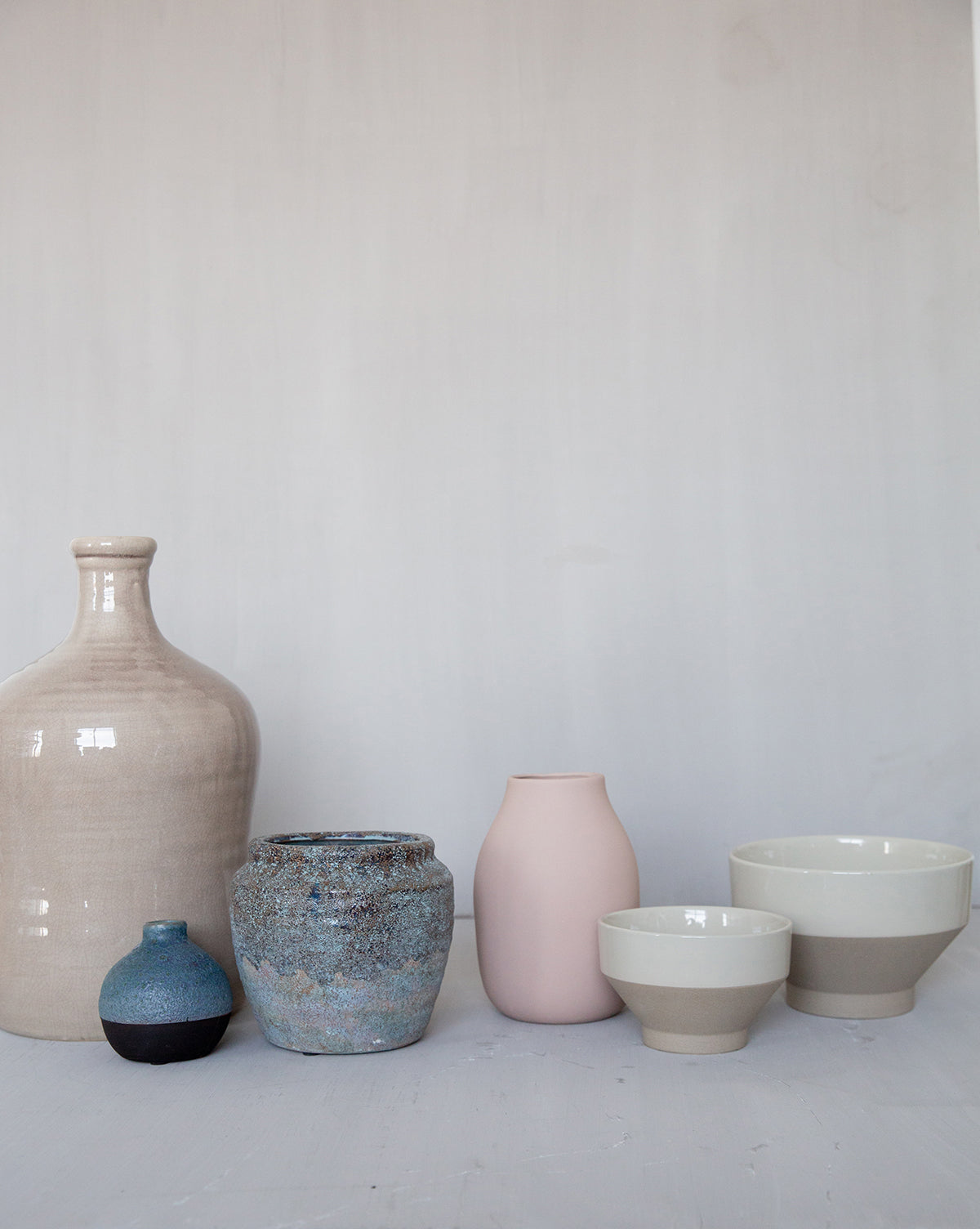 Greige Pedestal Pot