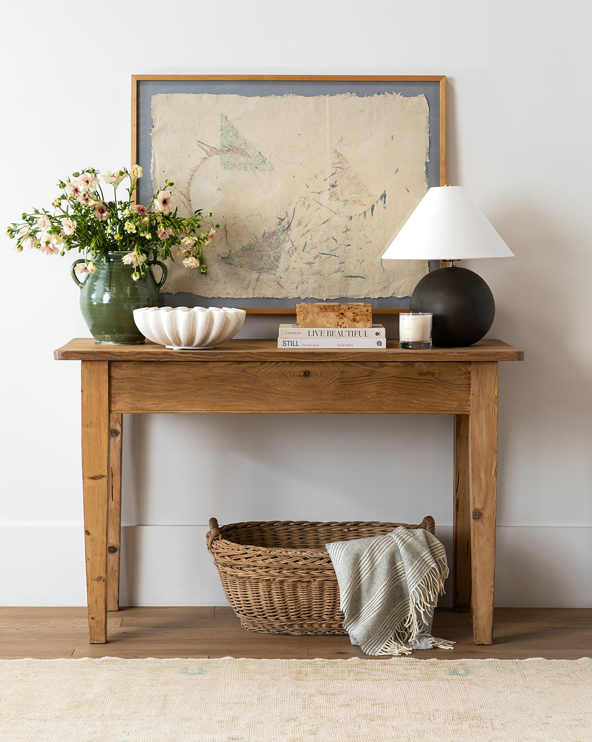 Vintage Pine & Cedar Console Table