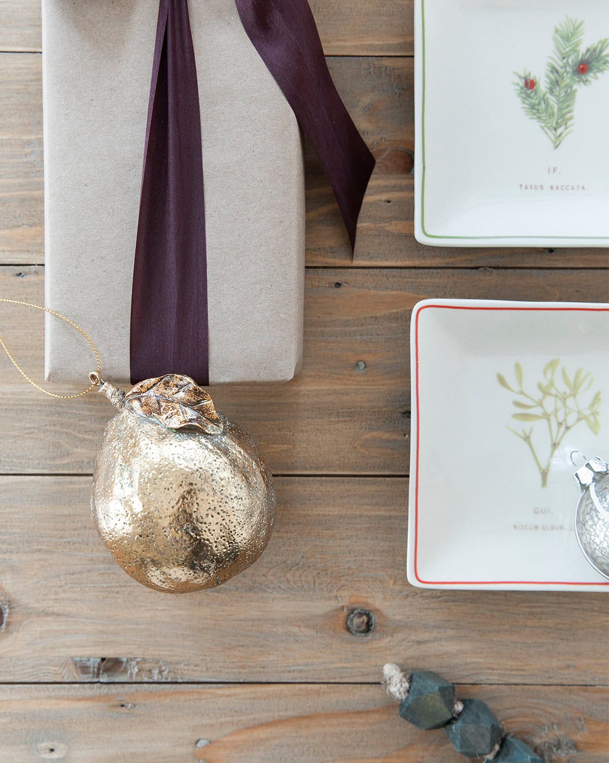 Gold Pear Ornament