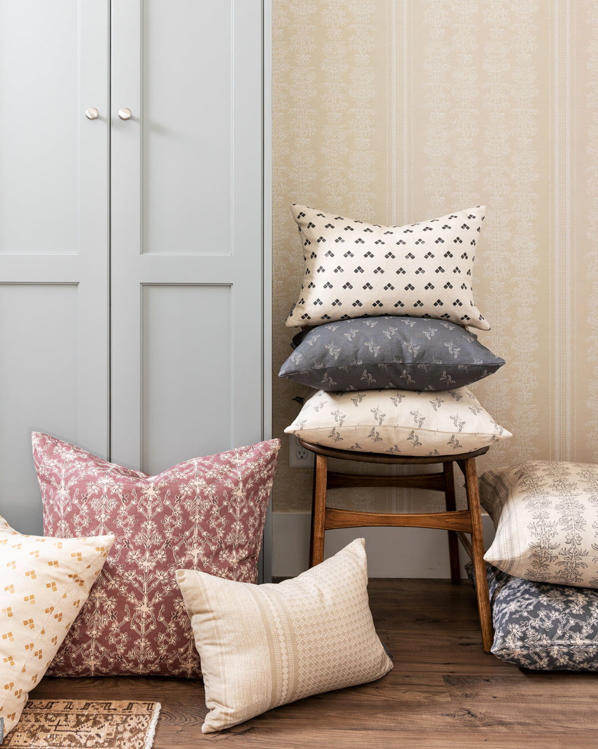 Demi Floral Stripe Pillow Cover (Duplicate SKU - DO NOT USE)